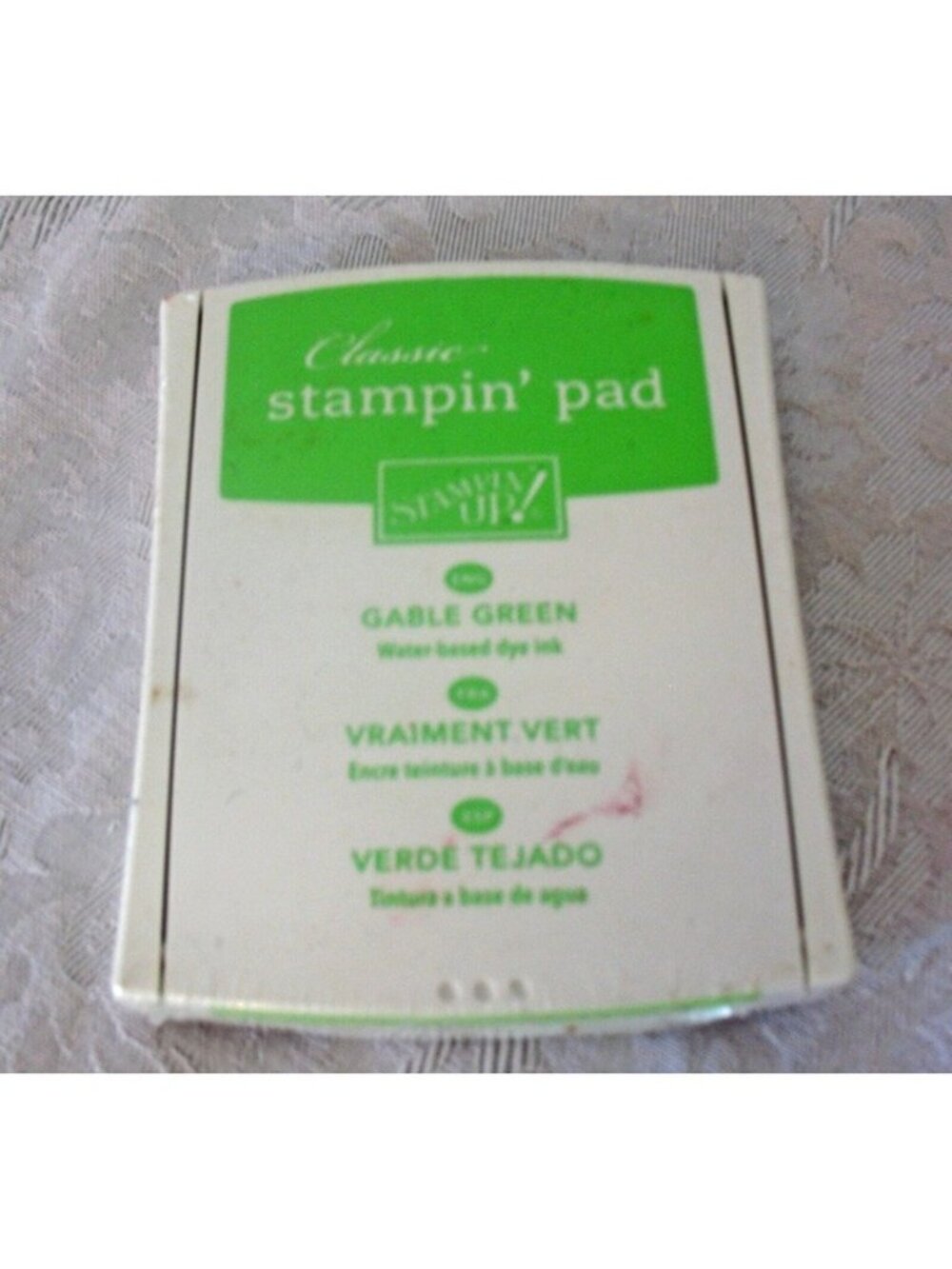 Stampin Up Ink GABLE GREEN old style foam stamp pad NEW